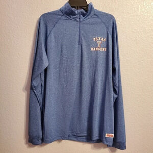 Stitches MLB Texas Rangers 1/4 zip Athletic Top L